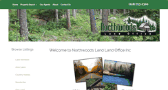 Desktop Screenshot of northwoodsland.com