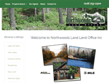 Tablet Screenshot of northwoodsland.com